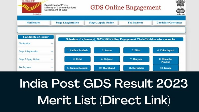 India Post GDS Result Declared 2023