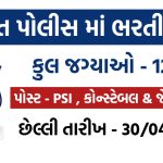 Gujarat PSI Constable Jail Sepoy Bharti 2024